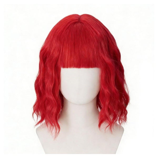 Perücken Rot 12 Zoll Kurz Bob Pony #1664 Rot mit Fransen 12 1 St