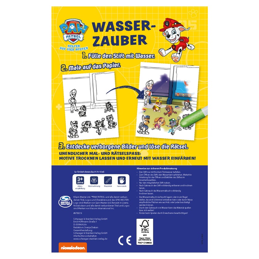 PAW Patrol Wasserzauber - einfach mit Wasser malen!