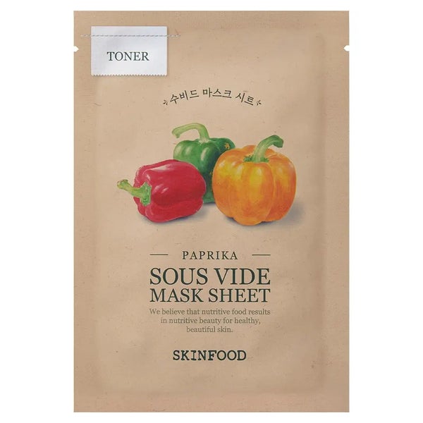 SKINFOOD Paprika Sous Vide Maske – Vitalisierende Tuchmaske 18 ml