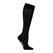 SupCare Stützstrümpfe Baumwolle Schwarz bunte Dots  Gr 40-42 2 St