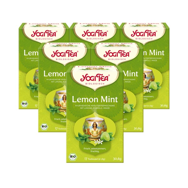 Yogi Tea - Lemon Mint Bio Kräutertee | 6 x 30,6g 6x17 St