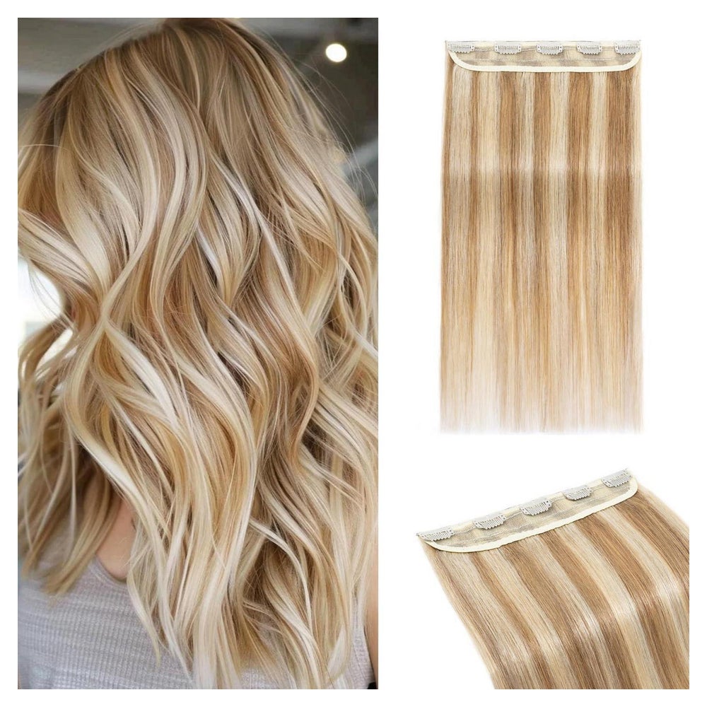 Clip In Extensions Echthaar 5 Clips 12P613 Goldbraun blond 2 1 St