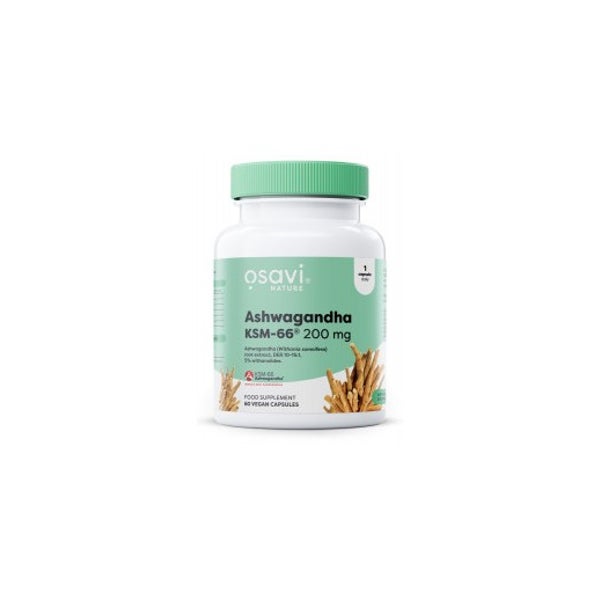 Ashwagandha KSM-66 200 mg, vegane Kapseln 60 St