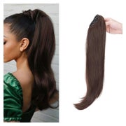 Pferdeschwanz Clip Extensions Synthetik Lockig 55cm Damen Mi 1 St