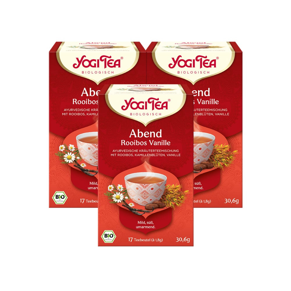 Yogi Tea - Abend Rooibos Vanille Bio Kräutertee | 3 x 30,6g 3x17 St