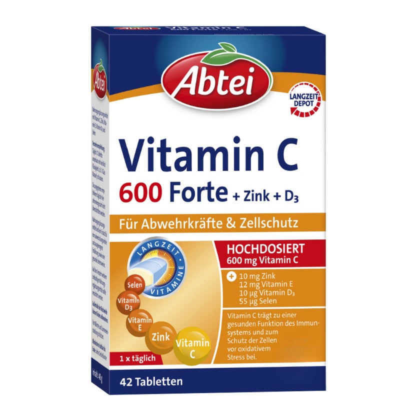 Abtei Vitamin C 600 Forte Plus 42 St