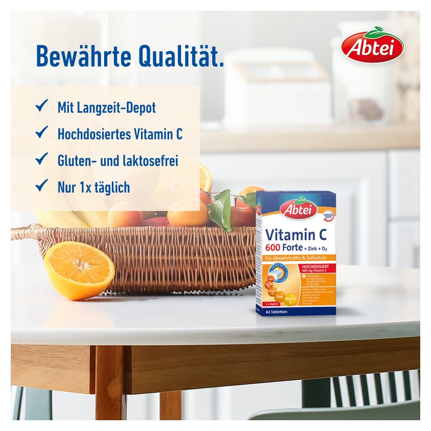 Abtei Vitamin C 600 Forte Plus 42 St