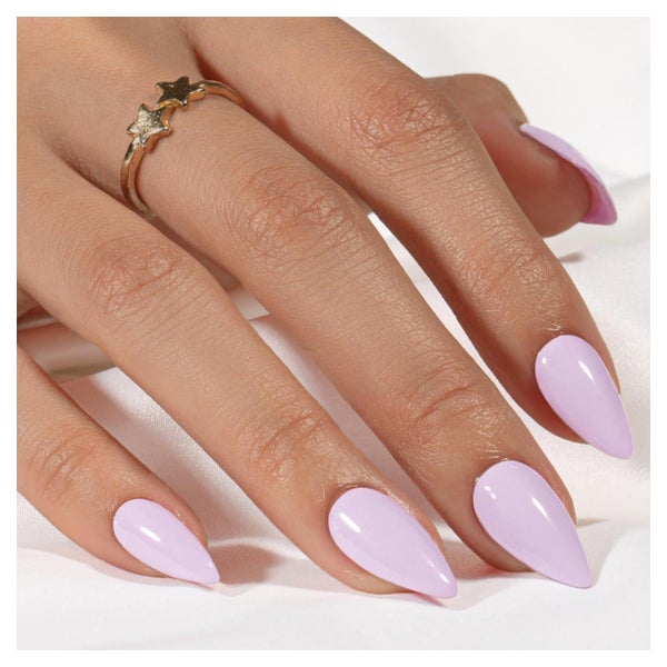 Künstliche Nägel Press On Gel Soft Mandel Lila Sheer Set 24 1 St