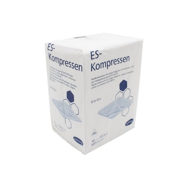 Hartmann ES Mullkompressen, unsteril, 10 x 12,5 cm, 17-fädig, 12-fach 10x100 St