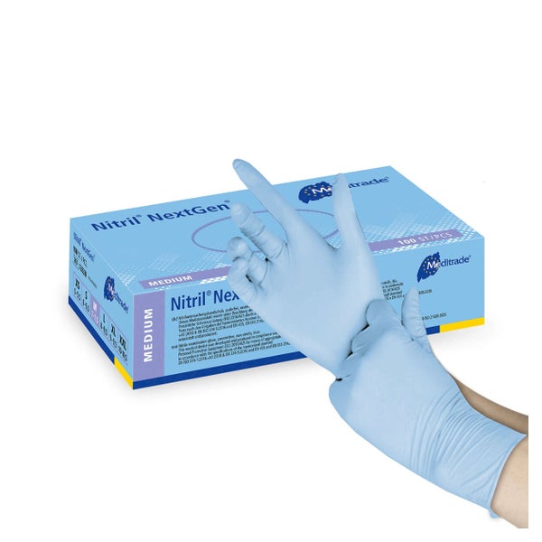 Meditrade Nitril NextGen Untersuchungshandschuhe blau Gr. M 100 P