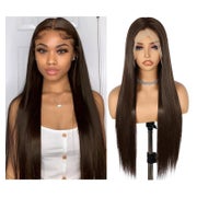 Perücke lange gerade synthetisch 150 Prozent 13x6 Lace Front 1 St