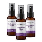 Echt Vital Kolloidales Silber 10 ppm - 50 ml - 3 Sprayflaschen