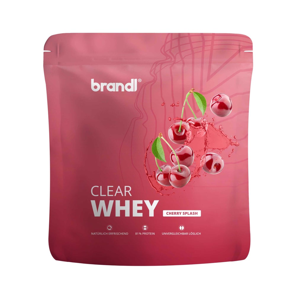 brandl® Clear Whey Isolate - Protein Drink mit natürlichem Geschmack & ohne künstliche Zusatzstoffe - Cherry Splash 1600 g
