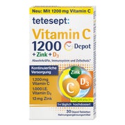tetesept Vitamin C 1200 Depot | Abwehrkräfte, Immunsystem & Zellschutz 30 St