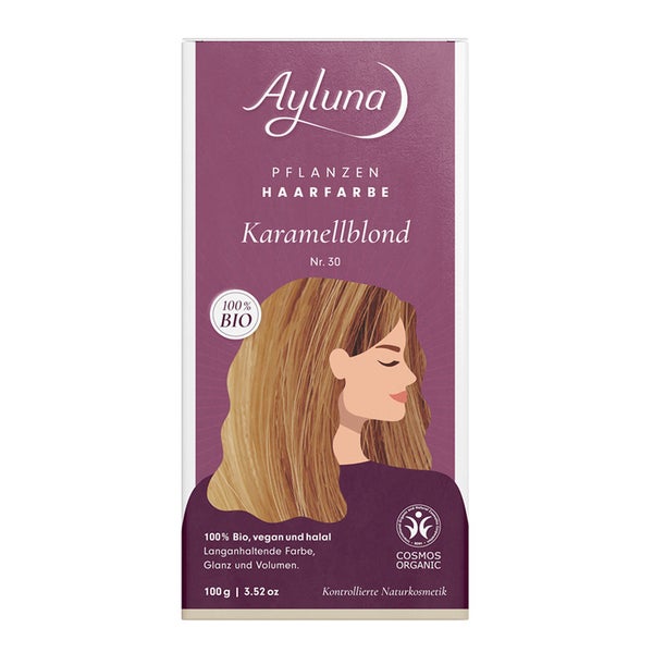 Ayluna Pflanzenhaarfarbe Karamellblond Nr. 30 Bio 100 g