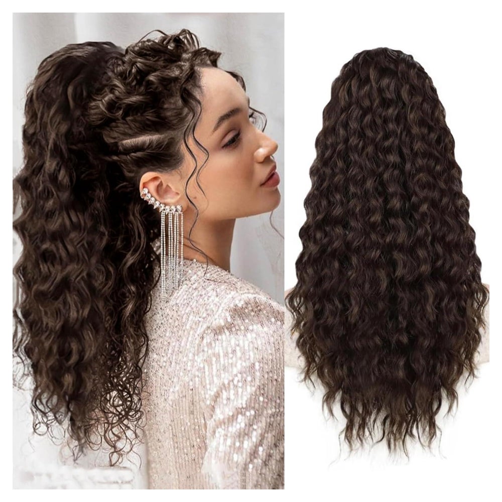 Pferdeschwanz Haarteil Ponytail Kordelzug 45cm Afro lockig D 1 St