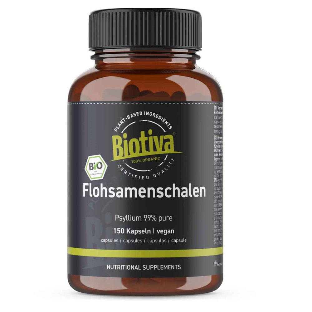 Biotiva Flohsamenschalen Kapseln Bio 120 g