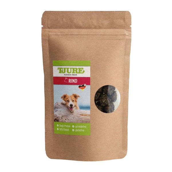 Tjure Hund - Snack Rind 150 g | für ein unkompliziertes Belohnungserlebnis | 150,00 g