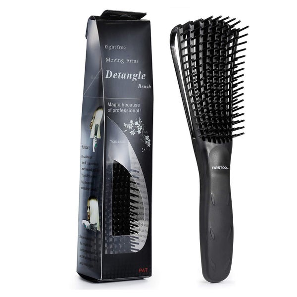 BESTOOL Haarbürste Entwirrbürste Naturhaar Afro Haare 3a-4c 1 St