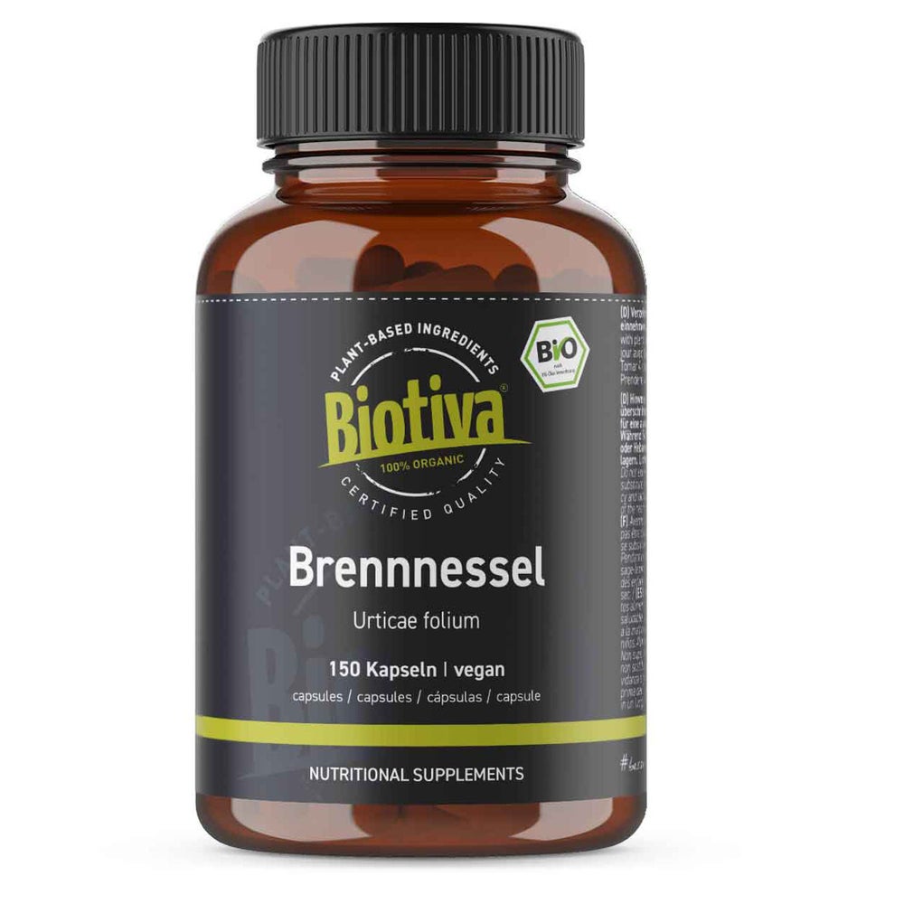 Biotiva Brennnesselblätter Kapseln Bio 82 g