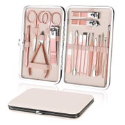 Maniküre Pediküre Set Nagelknipser Edelstahl 18-teilig Roség 1 St