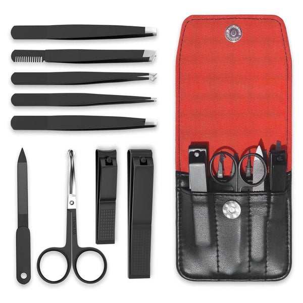 Nagelknipser Pinzetten Set Maniküre Edelstahl Reise Lederetu 1 St