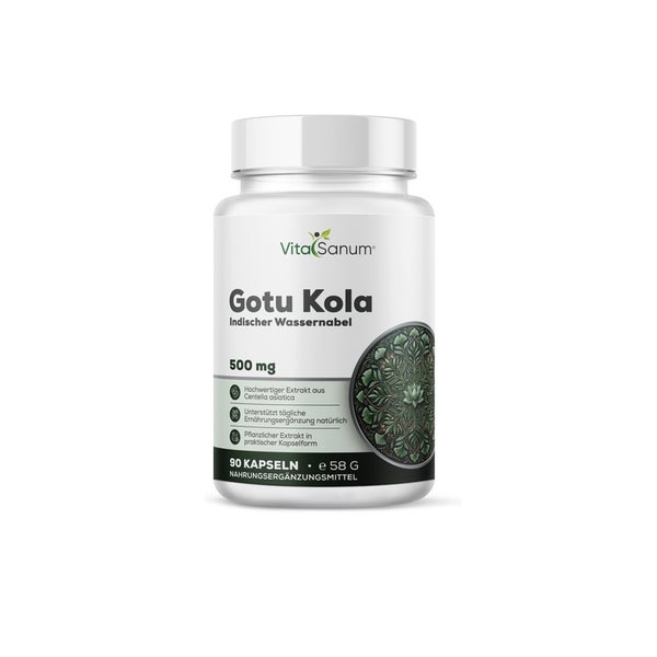 VitaSanum® - Gotu Kola (Centella asiatica) (Indischer Wassernabel) 500 mg 90 Kapseln 90 St