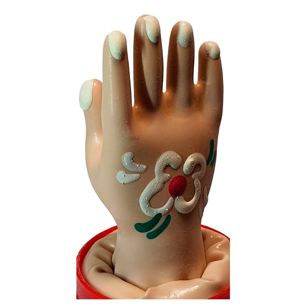 Scherzkondom «Hand» – Leuchtende Fingernägel, handbemalt (1 Stück) 1 St