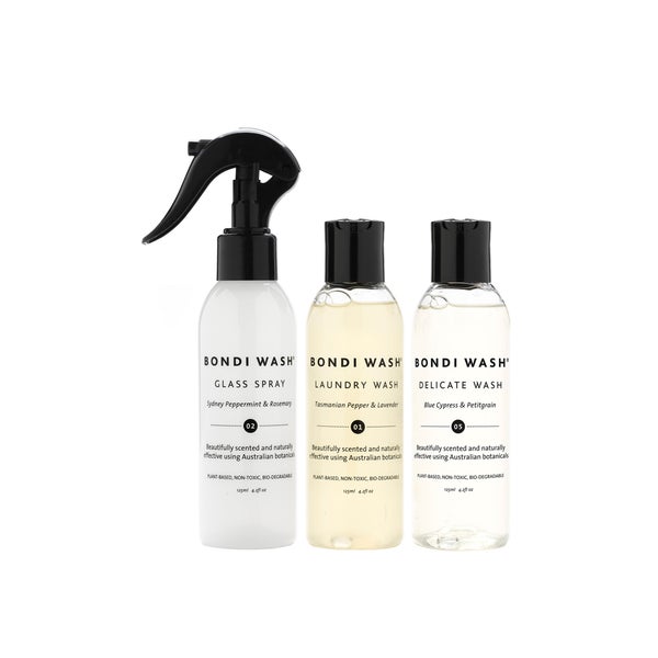 Bondi Wash Set Mini Laundry Wash, Delicate Wash, Glass Spray