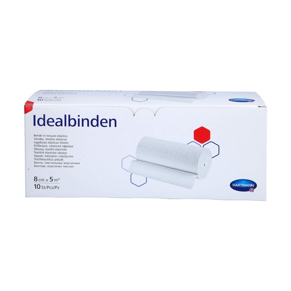 Hartmann Idealbinden 5 m x 8 cm, ohne Verbandklammern (10 Stck.) - Packung = 10 Stück, lose