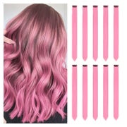 Haarverlängerungen Clip in 22 Zoll Haarteile Mädchen Rosa 1 St