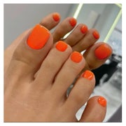 Zehennägel Acryl Press on kurz quadratisch 24 Stück Orange 1 St