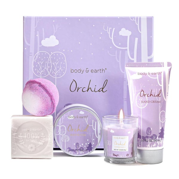 Geschenkset Orchideenduft Duftkerze Handcreme Badebombe Orch 1 St
