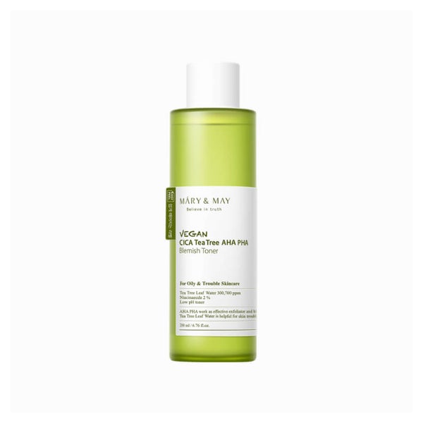 Mary and May - Vegan Cica Tea Tree AHA PHA Blemish Toner