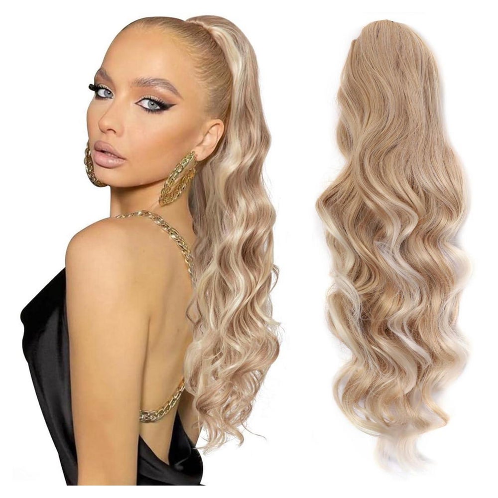 Pferdeschwanz Haarteil Clip Extensions Kordelzug Blonde Mix 1 St