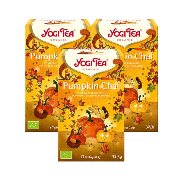 YOGI TEA - Pumpkin Chai Bio Gewürztee | 3 x 32,3g 3x17 St