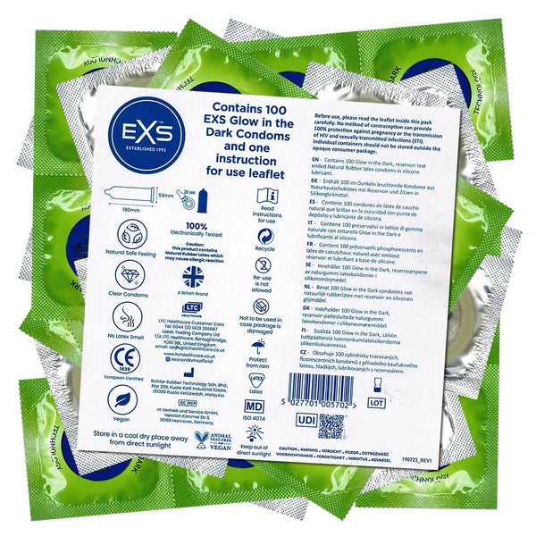 «Glowing Condoms» Leuchtkondome (100 Kondome) 100 St