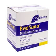 Meditrade BeeSana Mullkompresse steril, 12-fach, 10 x 10 cm, 25 x 2 Stk 25 P