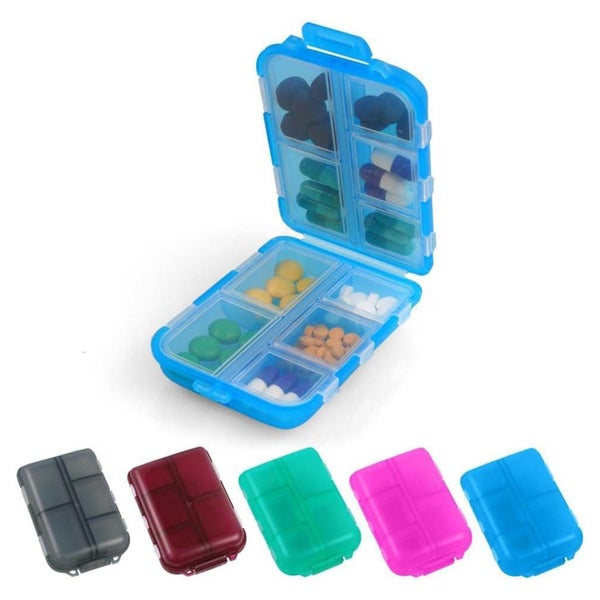 ACWOO Tablettenbox 7 Tage, Pillendose 10 Fächer Medikamenten 1 St