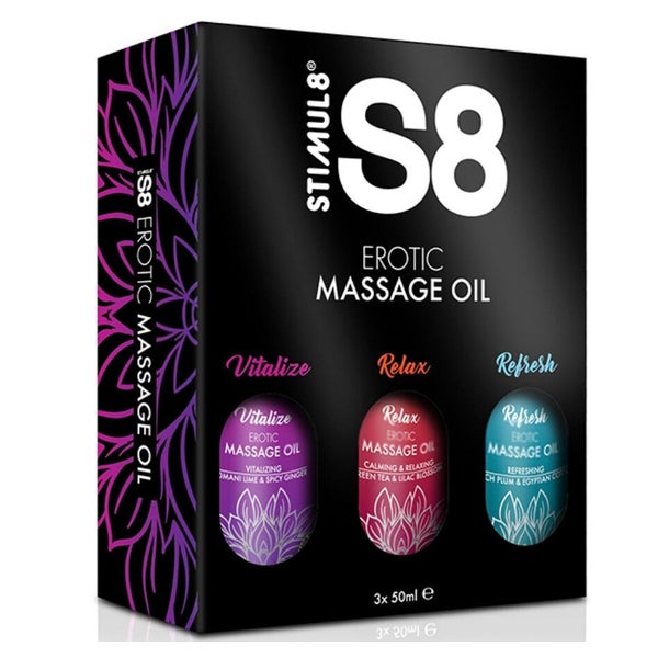 Stimul8 - S8 Massageöl Box 3 50 ml