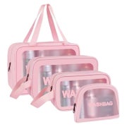 Aucuu Transparente Kosmetiktasche Organizer Reißverschluss M 1 St