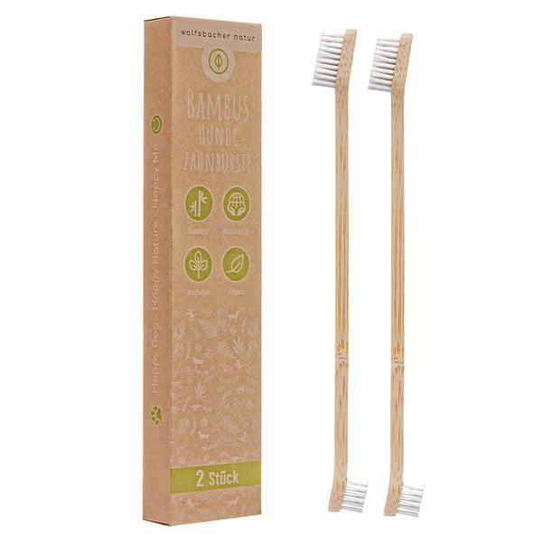 Wolfsbacher Natur Bambus Zahnbuerste 2er 2 St