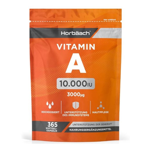 Horbaach Vitamin A Hochdosiert 10000 IE Kapseln 365 St
