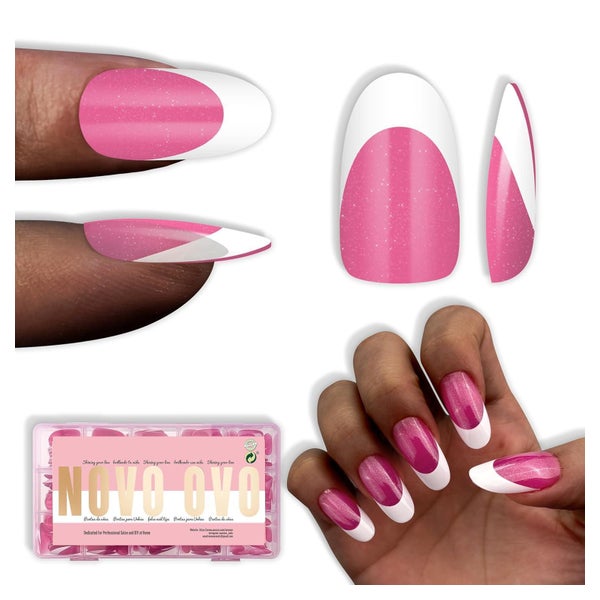 Nagelspitzen Oval French Medium Oval White French Tip ROSE P 1 St