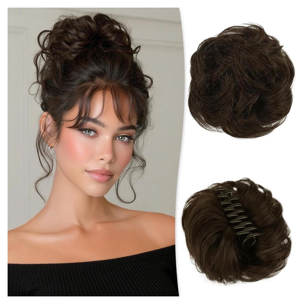 Dutt Haarteil Echthaar Clip Damen Locken Messy Bun 40 g Natü 1 St