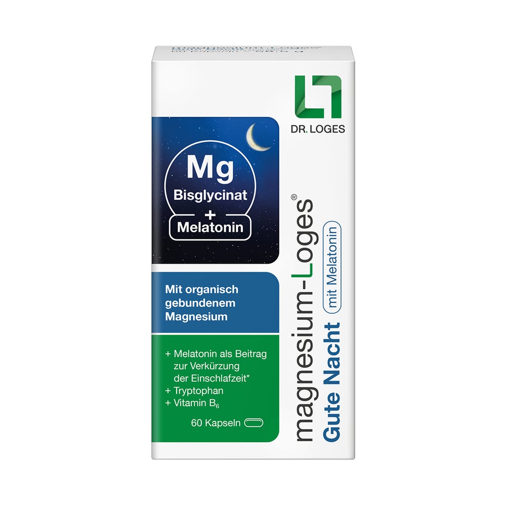 magnesium-Loges Gute Nacht mit Melatonin 60 St