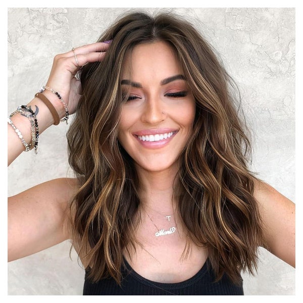 PORSMEER Perücke Braun Blond Kurz Lockig Bob Synthetik Haarperücken für Frauen