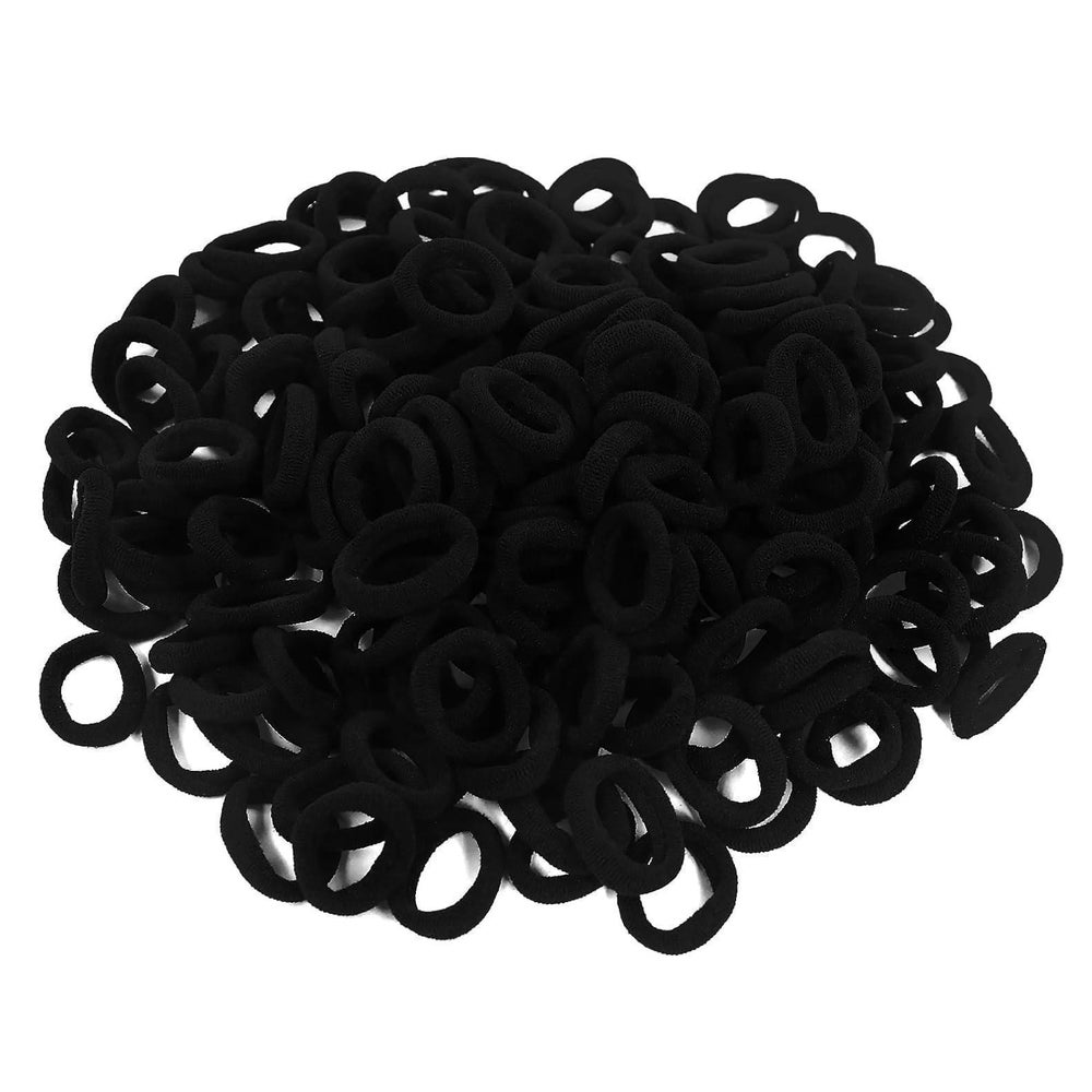 200 Stück Schwarze Mini Haargummis für Kinder und Babys 1 St