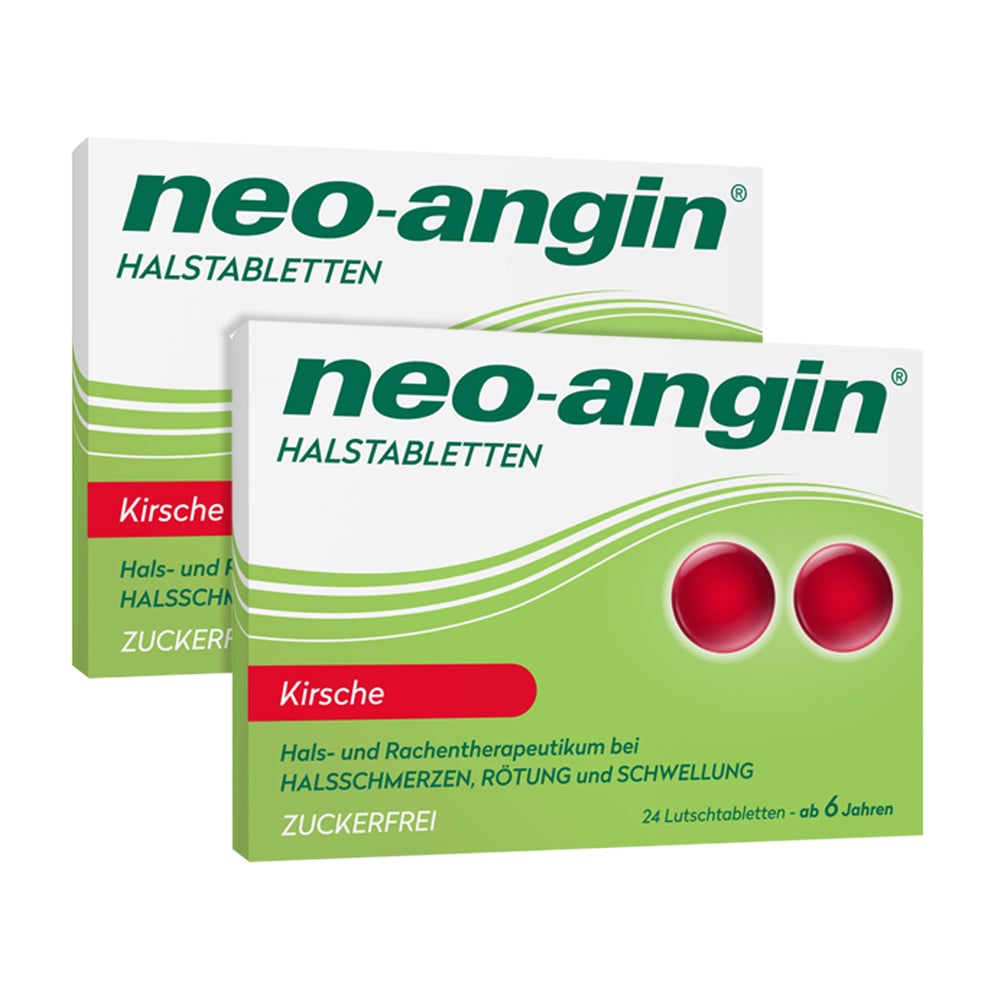 Doppelpack neo-angin Halstabletten Kirsc 2X24 St