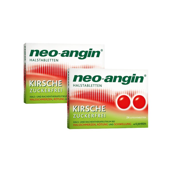 Doppelpack neo-angin Halstabletten Kirsc 2X24 St